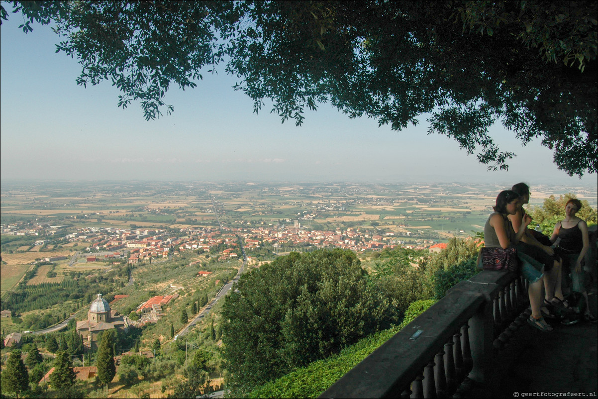 Uitzicht op Cortona