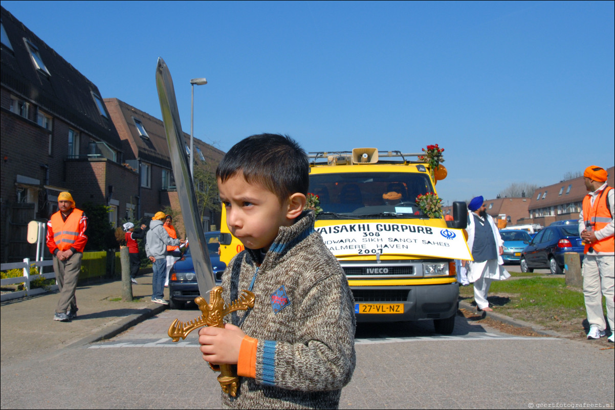 Sikh Nagar Kirtan processie Almere Haven