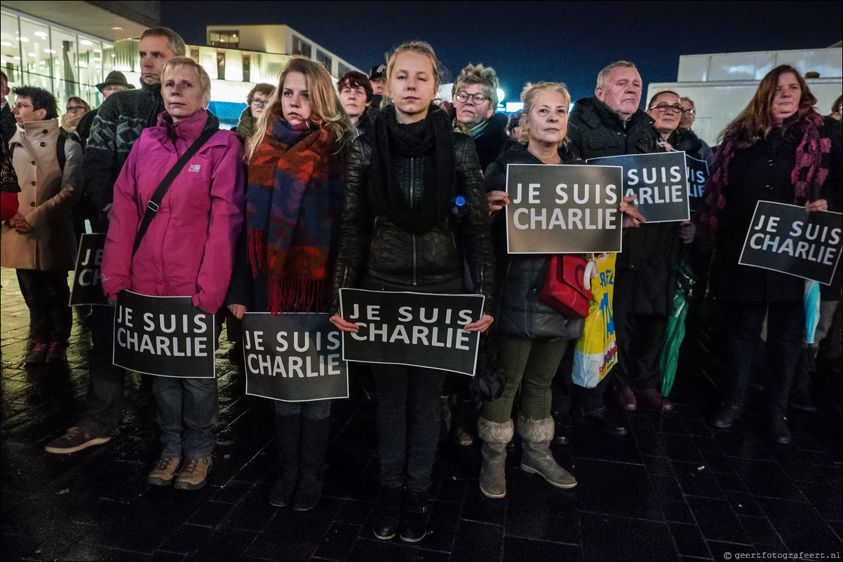 Charlie Hebdo Herdenking in Almere