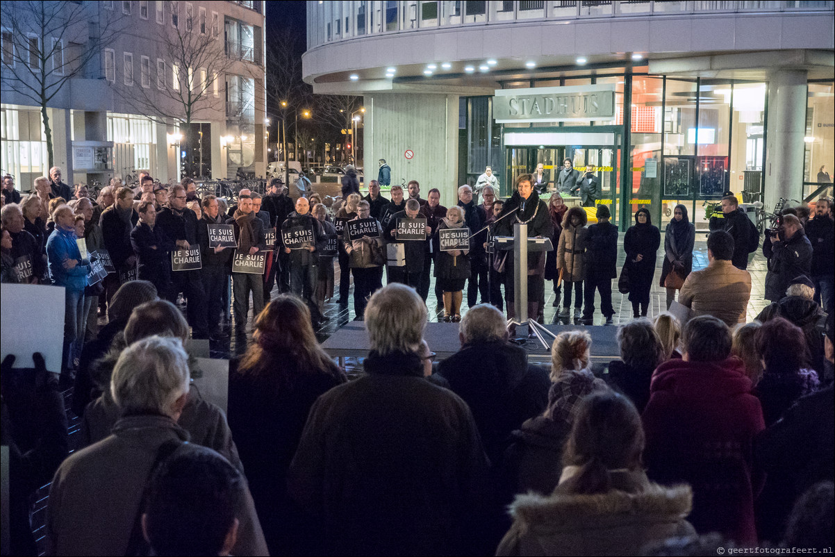 Charlie Hebdo Herdenking in Almere