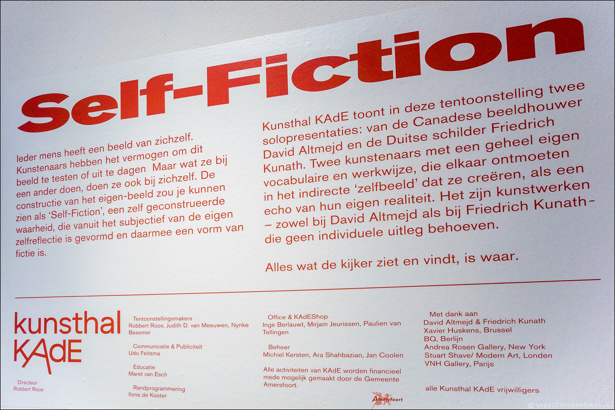 Kunsthal KAdE, Amersfoort, Self-fiction: David Altmejd en Friedrich Kunath