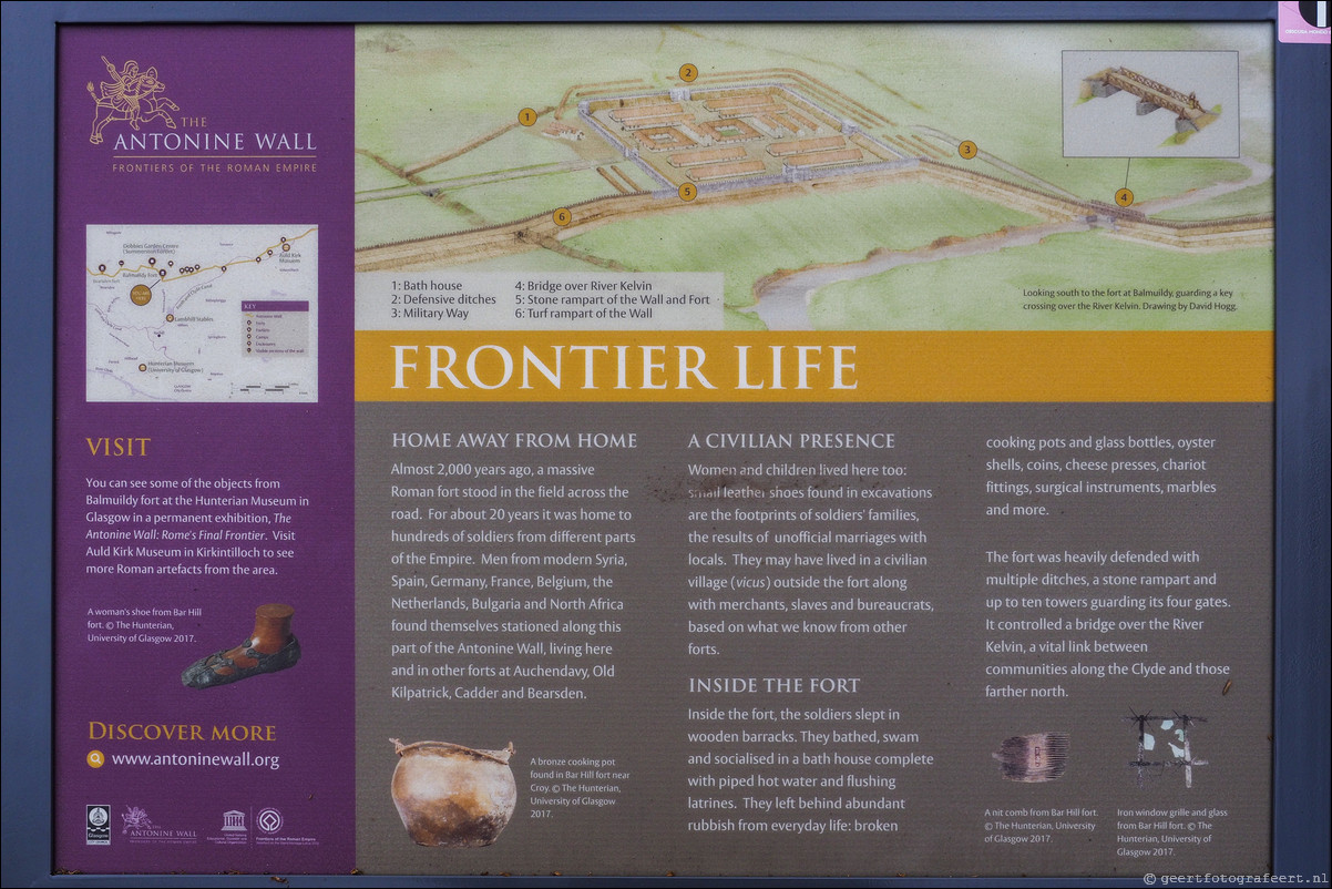 wandeling langs de Muur van Antoninus Schotland Bearsden - Kirkintilloch