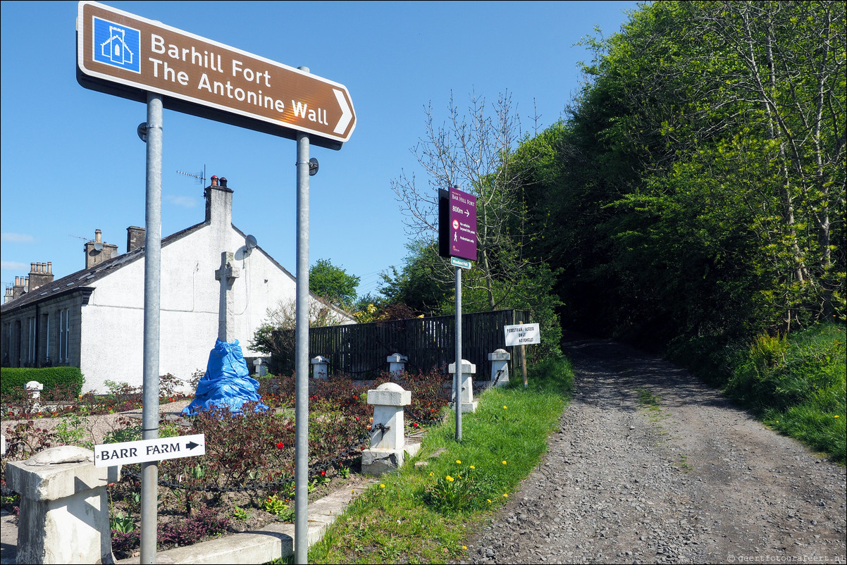 wandeling langs de Muur van Antoninus Schotland Kirkintilloch - Castleary Hotel