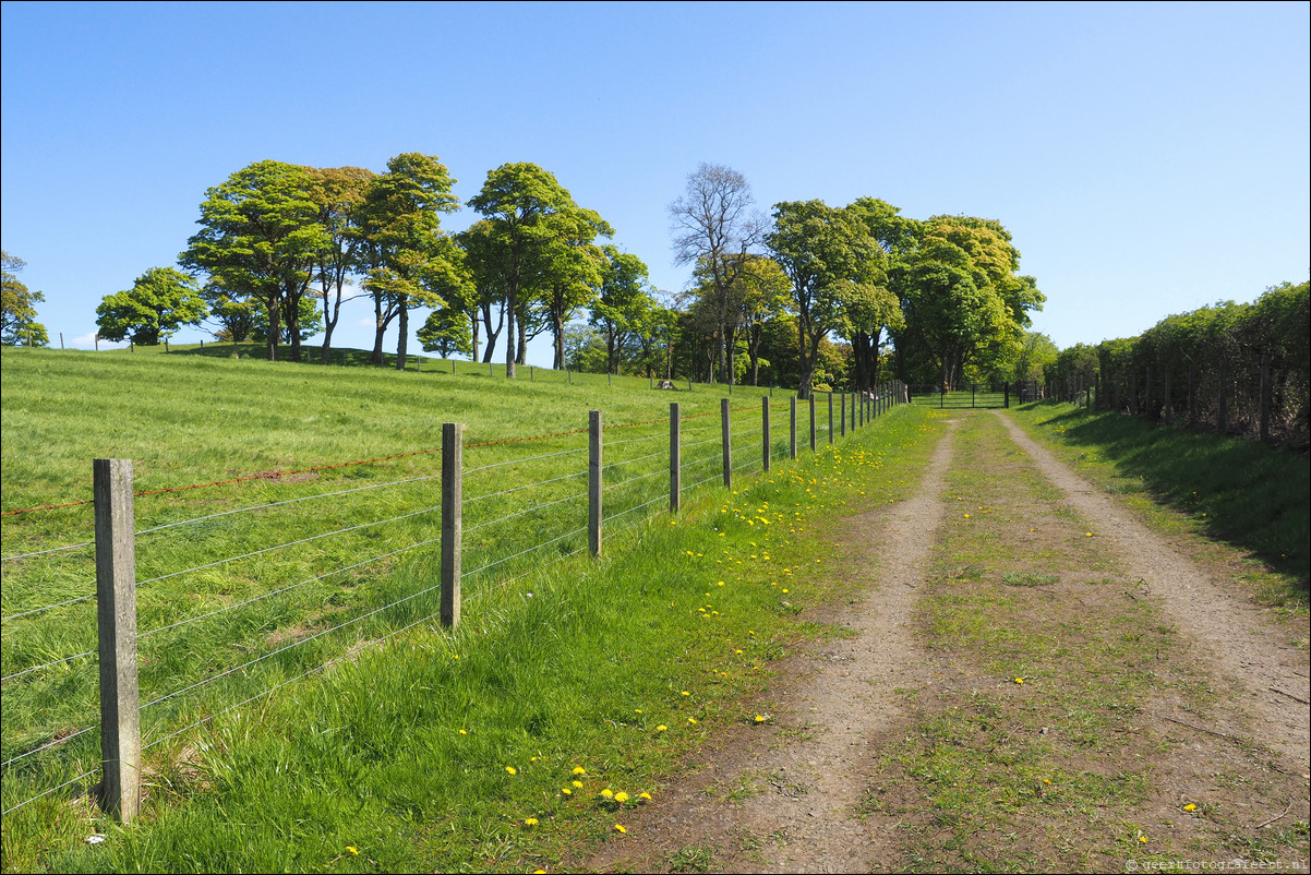 wandeling langs de Muur van Antoninus Schotland Kirkintilloch - Castleary Hotel