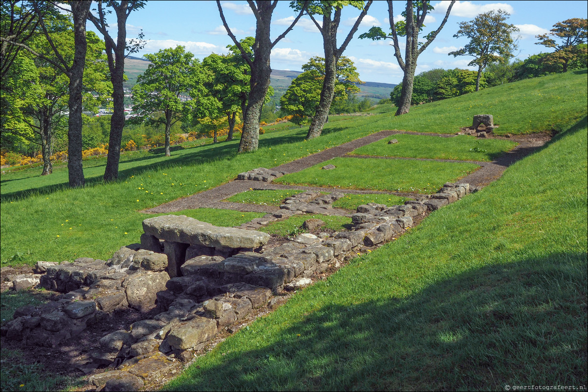 wandeling langs de Muur van Antoninus Schotland Kirkintilloch - Castleary Hotel