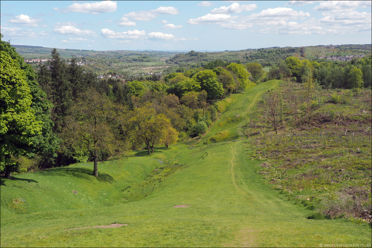 wandeling langs de Muur van Antoninus Schotland Kirkintilloch - Castleary Hotel