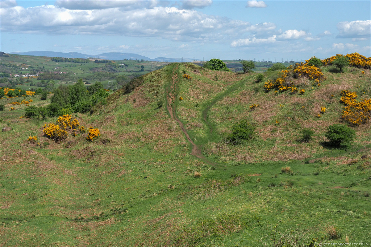 wandeling langs de Muur van Antoninus Schotland Kirkintilloch - Castleary Hotel