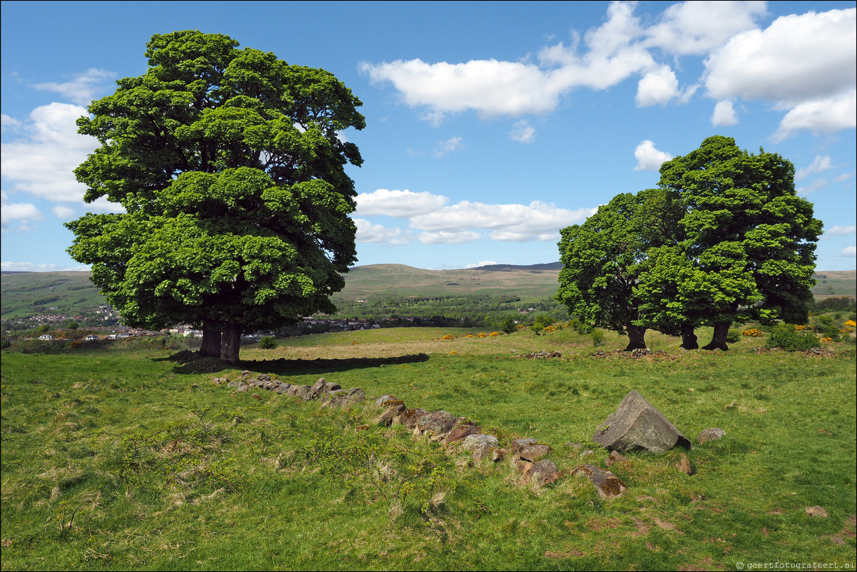 wandeling langs de Muur van Antoninus Schotland Kirkintilloch - Castleary Hotel