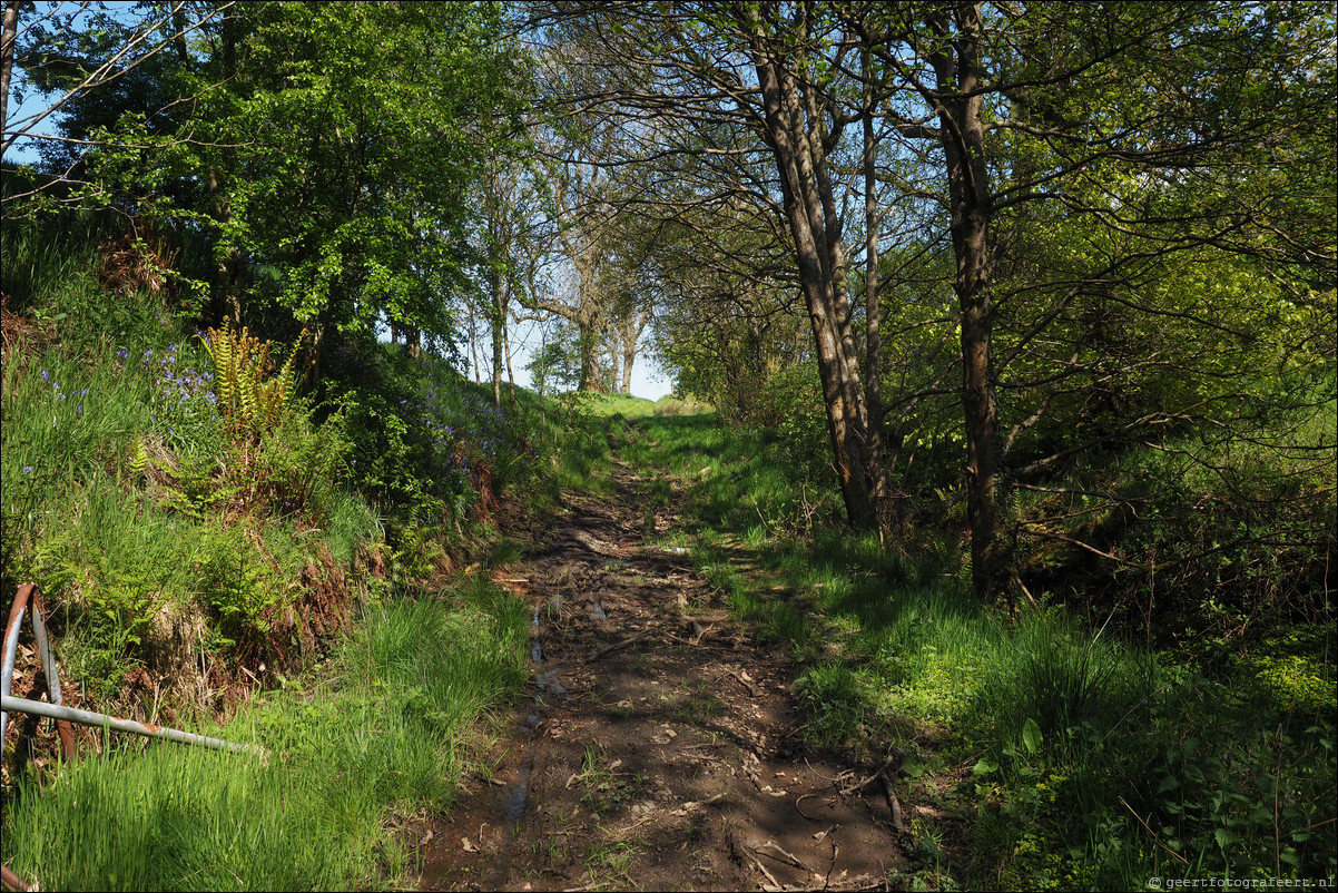 wandeling langs de Muur van Antoninus Schotland Kirkintilloch - Castleary Hotel