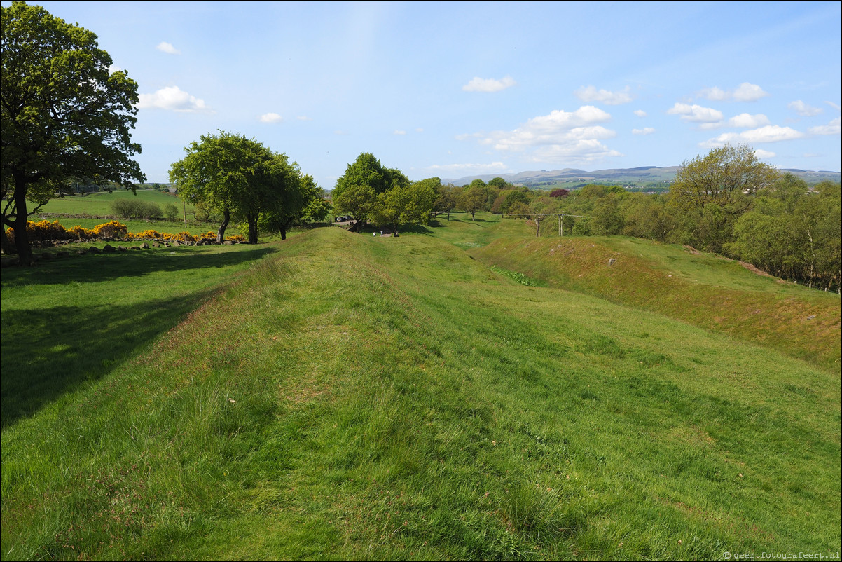 wandeling langs de Muur van Antoninus Schotland Castlecary - Mumrills