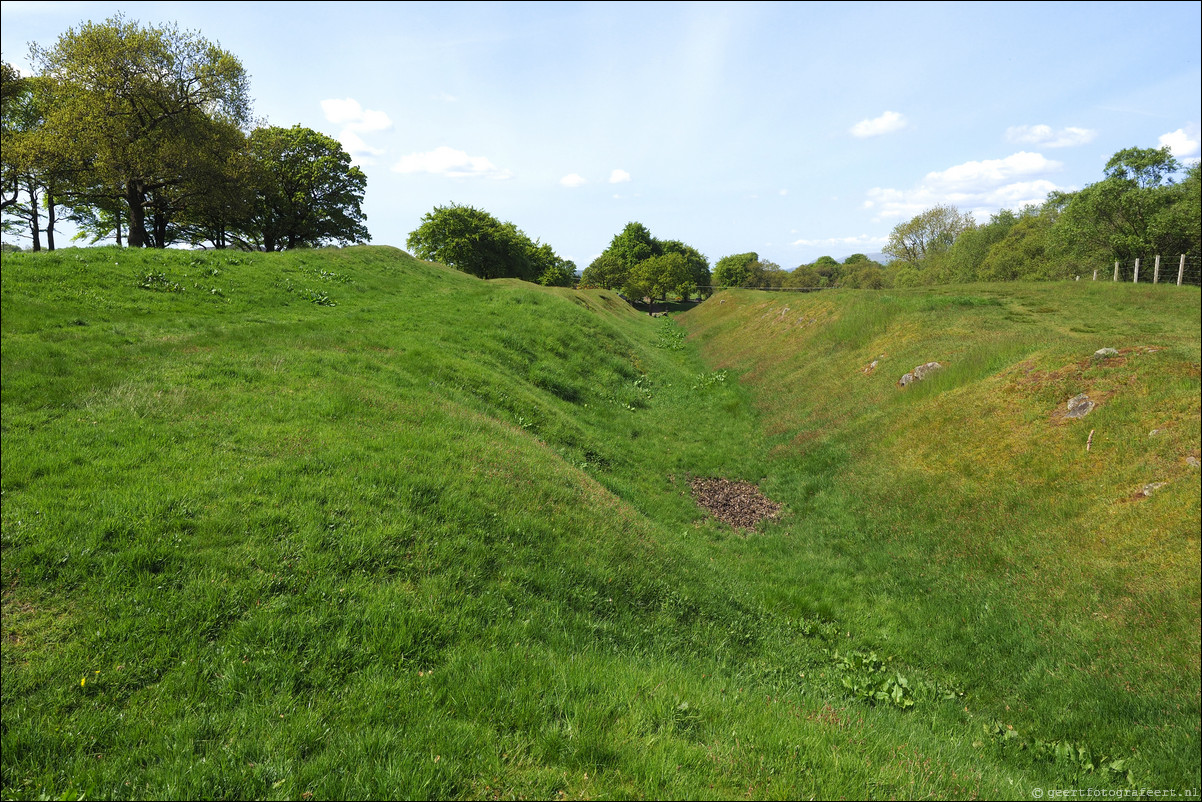 wandeling langs de Muur van Antoninus Schotland Castlecary - Mumrills