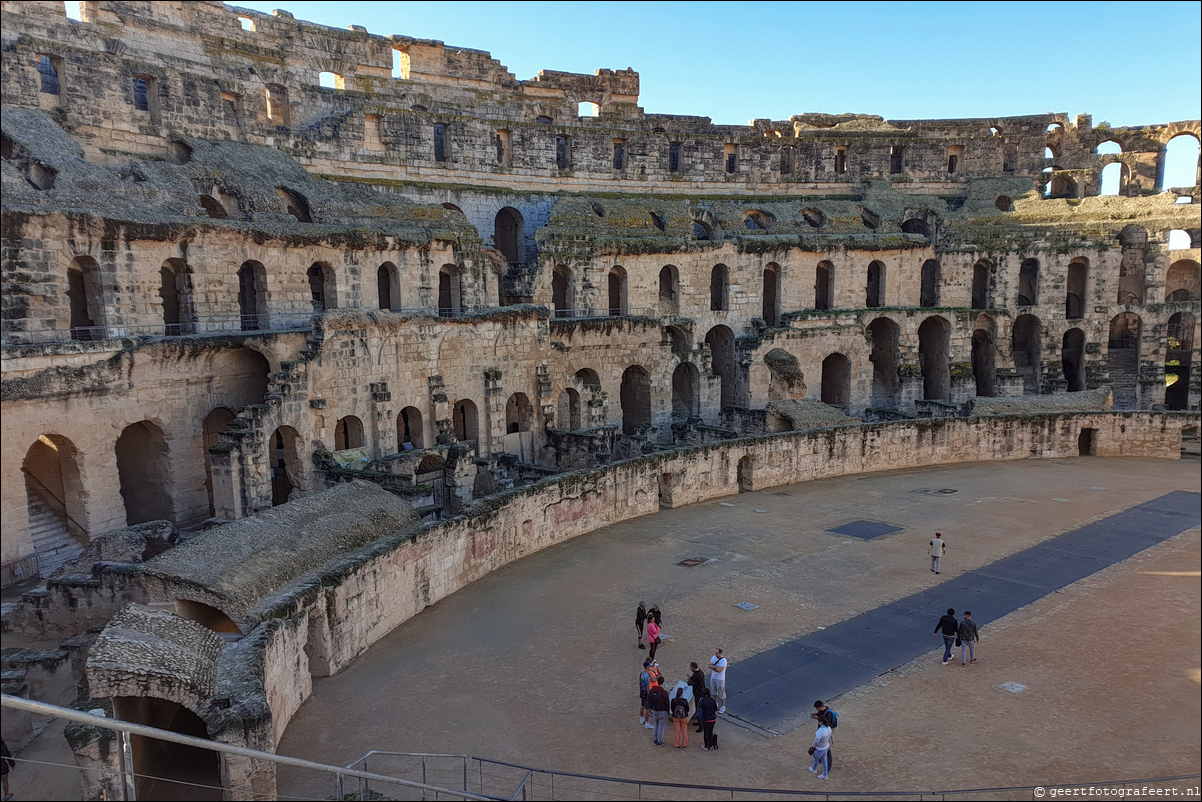 Tunesie Amfitheater van El Djem / Colosseum van Thysdrus