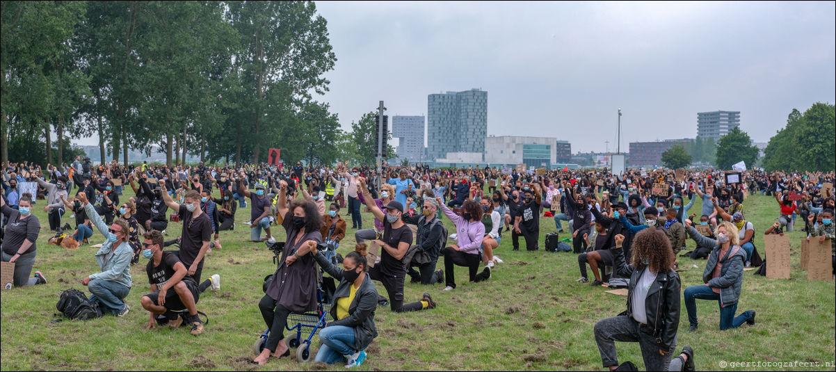 Black Lives Matter demnonstratie Almere