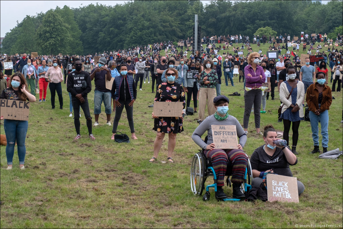 Black Lives Matter demnonstratie Almere