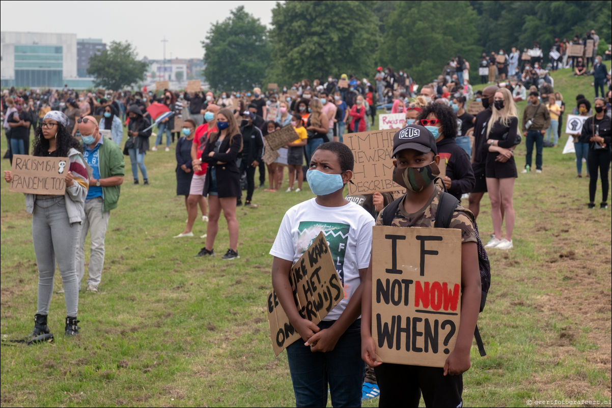 Black Lives Matter demnonstratie Almere