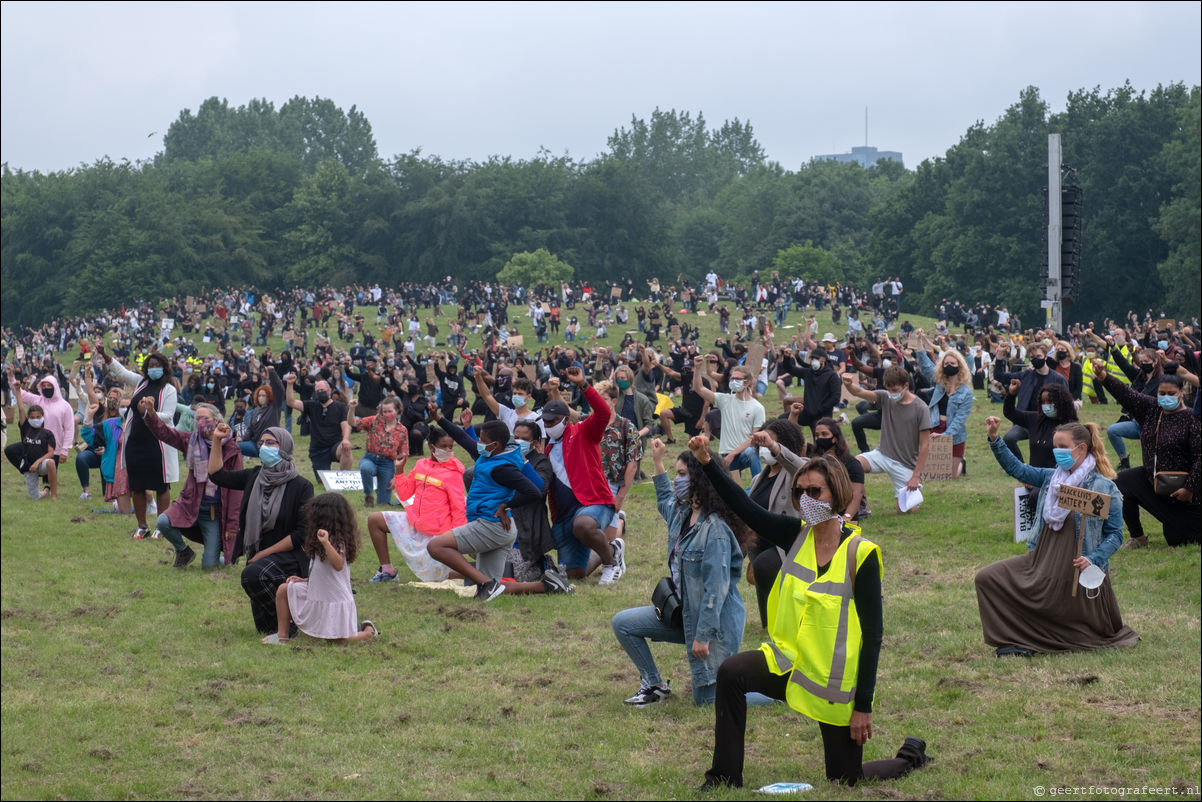 Black Lives Matter demnonstratie Almere