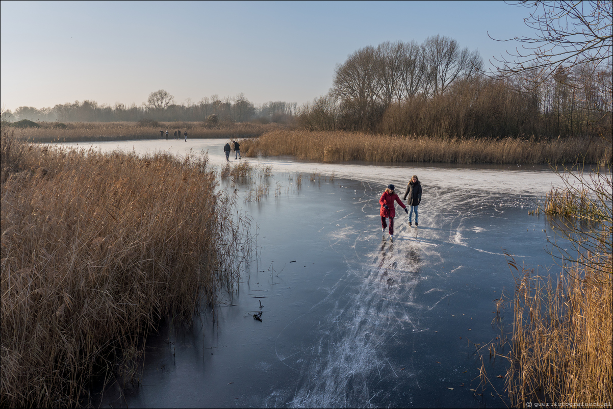 Kromslootpark Almere winter ijs schaatsen