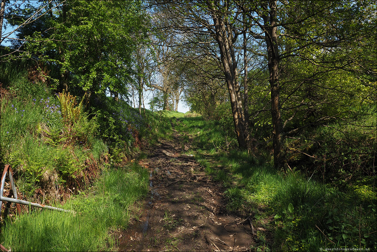 wandeling langs de Muur van Antoninus Schotland Kirkintilloch - Castleary Hotel