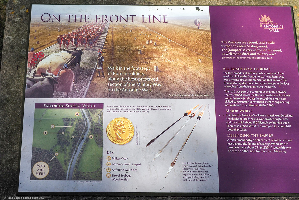 wandeling langs de Muur van Antoninus Schotland Castlecary - Mumrills
