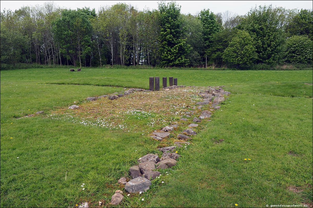 wandeling langs de Muur van Antoninus Schotland Mumrills - Bo'ness