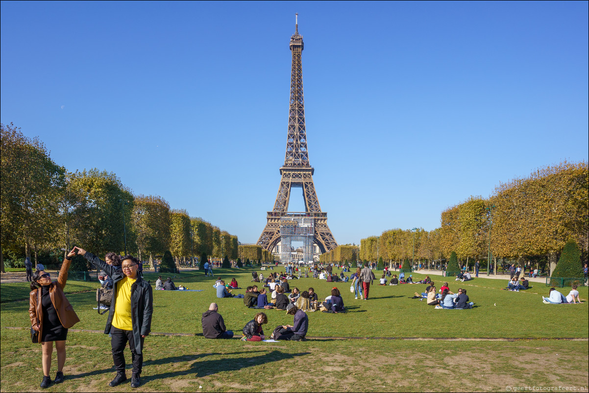 Parijs Champs de Mars Eiffeltoren